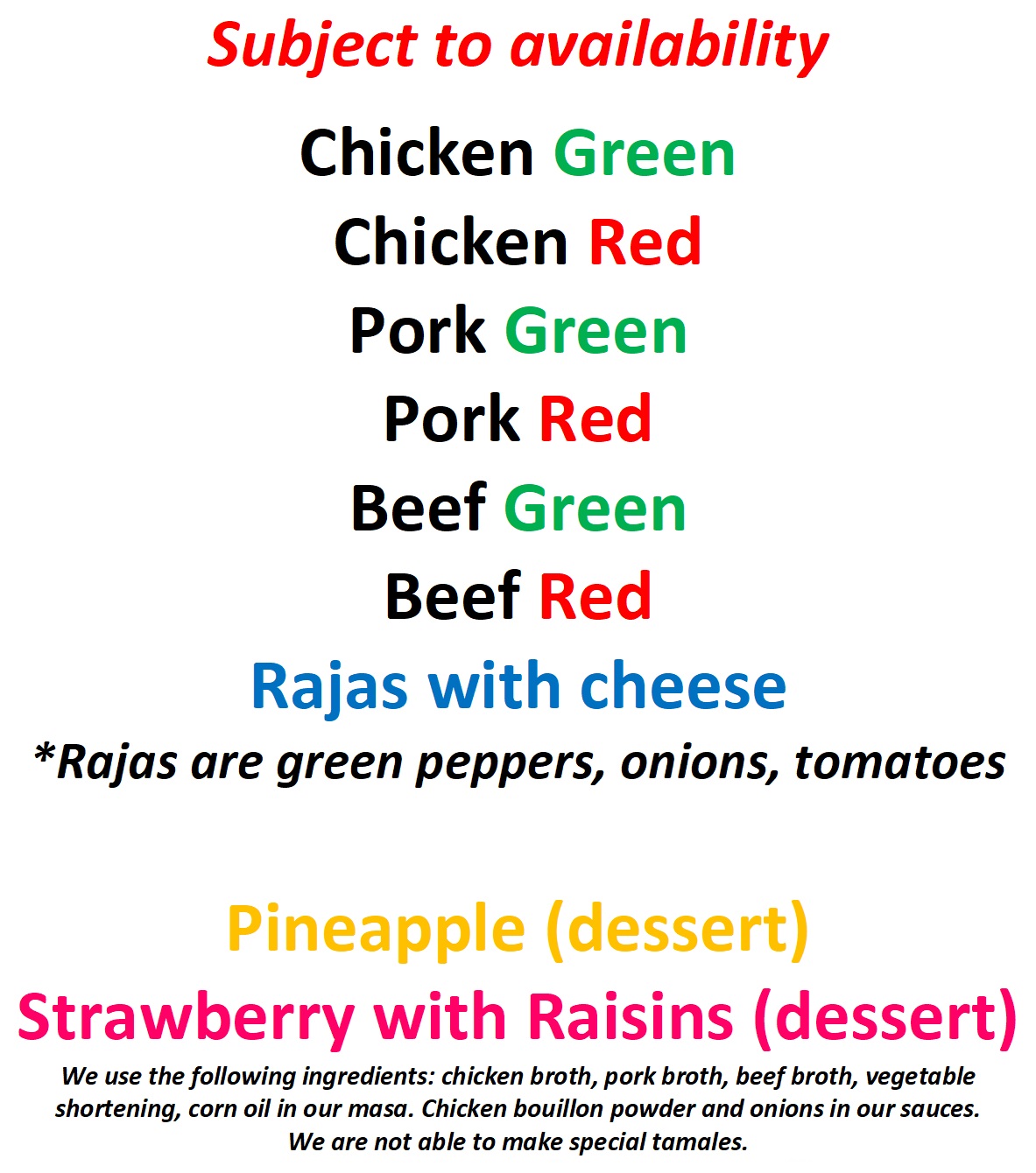 FLAVORS Tamales Jovita